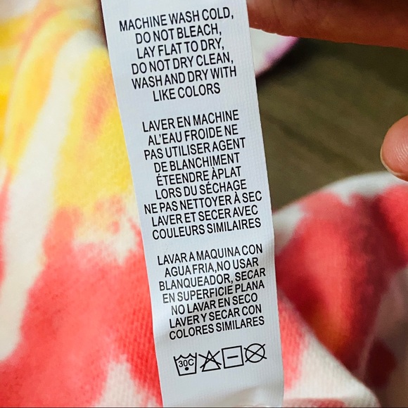 Anthropologie Electric Yoga Tie Dye Cardigan Long Line Duster Hoodie Cover Up 1X - Picture 8 of 8